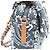 Borsa a tracolla Chanel in cotone blu navy - vista 9