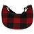 Céline CELINE 19696 Borsa a spalla Medium Ava Check Nero Rosso - vista 4