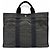 Hermès Borsa Tote Hermes Herline MM Gray Canvas Marrone