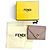 Fendi Purple Leather Tri-fold Wallet - view 2