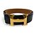 Hermès HERMES Vintage Wendelgürtel aus Leder Braun Schwarz