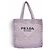 Borsa Tote Prada in crochet di rafia Porpora