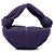 Bottega Veneta Mini Borsa Double Knot Borchiata in Vitello Viola Porpora Viola scuro