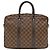 Louis Vuitton Brown Damier Ebene Porte Documents Voyage PM Marrone