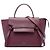 Belt Bag Céline Bolso cinturón Celine de piel de ternera micrograneada roja Burdeos