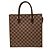 Louis Vuitton Brown Damier Ebene Venice Sac Plat Marrone