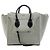 Céline Celine Gray Medium Felt Phantom Luggage Tote Castaño Gris