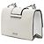 Borsa a tracolla Miu Miu in pelle di capra bianca Madras e vitello morbido con cristalli Bianco Crudo - vista 2