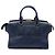 Borsa Satchel Clifton Burberry in pelle grana blu Medium Blu navy