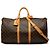 Louis Vuitton Brown Monogram Keepall Bandouliere 55 Marrone