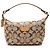 Borsa Coach Beige Canvas Signature Sufflette
