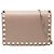 Pouch a catena Rockstud in pelle rosa Valentino