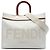 Fendi Sunshine Shopper Tote aus Canvas in Braun, Größe Medium Beige