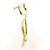 Autre Marque Orecchino a clip in oro giallo 18K e diamanti D'oro - vista 3