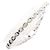 Autre Marque Bracciale con charm in oro bianco e diamante D'oro