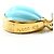 Autre Marque Orecchini a goccia eleganti in oro giallo 18K e platino con turchese D'oro - vista 4