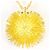 Autre Marque Colar em ouro amarelo 18K com diamante azul tratado Dourado