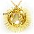 Autre Marque Colar em ouro amarelo 18K com diamante azul tratado Dourado - vista 3