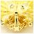 Autre Marque Colar em ouro amarelo 18K com diamante azul tratado Dourado - vista 4