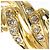 Autre Marque Ringband aus 18K Gelbgold mit Diamant Golden - Ansicht 2
