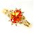 Autre Marque Anello a fascia in oro giallo 18K con diamante e zaffiro D'oro