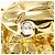 Autre Marque Ringband aus 18K Gelbgold mit Diamant Golden - Ansicht 2