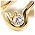 Autre Marque Ringband aus 18K Gelbgold mit Diamant Golden - Ansicht 2