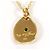 Autre Marque Collana in oro giallo 18K con scheda in calcedonio D'oro - vista 3