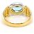 Autre Marque Anello a fascia in platino PT900 e oro giallo 18K con topazio blu D'oro - vista 4