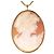 Autre Marque Collana in oro giallo 18K con perla e cammeo in conchiglia D'oro