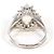 Autre Marque Eleganter Platinbandring mit Opal und Diamant - Ansicht 5