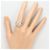 Autre Marque Eleganter Platinbandring mit Opal und Diamant - Ansicht 8