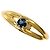 Autre Marque Ringband aus 18K Gelbgold mit Saphir und Diamant Golden