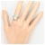 Autre Marque Platin-Ring mit Diamant und Opal - Ansicht 7
