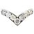 Autre Marque Platin 900 Bandring mit Diamant