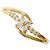 Autre Marque 18K Yellow Gold Band Ring with Diamond Golden