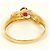 Autre Marque Anello a fascia in oro giallo 18K con rubino e diamante D'oro - vista 3