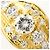 Autre Marque Anello a fascia in oro giallo 18K con diamanti D'oro - vista 2