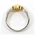 Autre Marque Anello fede in platino e oro giallo 18K con diamante D'oro - vista 3