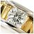 Autre Marque Anello fede in oro giallo 18K e platino con diamanti D'oro - vista 2