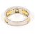Autre Marque Anello fede in oro giallo 18K e platino con diamanti D'oro - vista 4