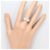 Autre Marque Platin-Bandring mit Diamant - Ansicht 6