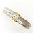 Autre Marque Anello fede in platino PT900 e oro giallo 18K con diamante D'oro