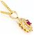 Autre Marque Collana in oro giallo 18K con rubino e diamante D'oro - vista 2