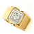 Autre Marque Ehering aus Platin und Gelbgold mit Diamant Golden