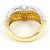 Autre Marque Anello fede elegante in platino e oro 18K D'oro - vista 4
