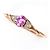 Autre Marque Anillo banda de oro rosa 10K con zafiro y diamante Dorado