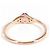 Autre Marque Anillo banda de oro rosa 10K con zafiro y diamante Dorado - vista 3