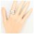 Autre Marque Platin 900 Bandring mit Diamant - Ansicht 7
