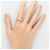 Autre Marque Anello a fascia in oro giallo 18K con diamante brown Marrone D'oro - vista 6